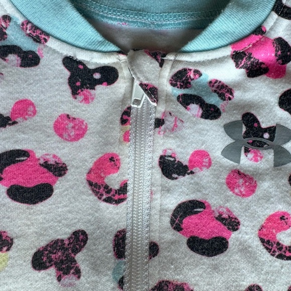 Nike & Under Armor Bundle of 2 Zip Up Footed Onsies Baby Pajamas Size 6 Month - Picture 12 of 15